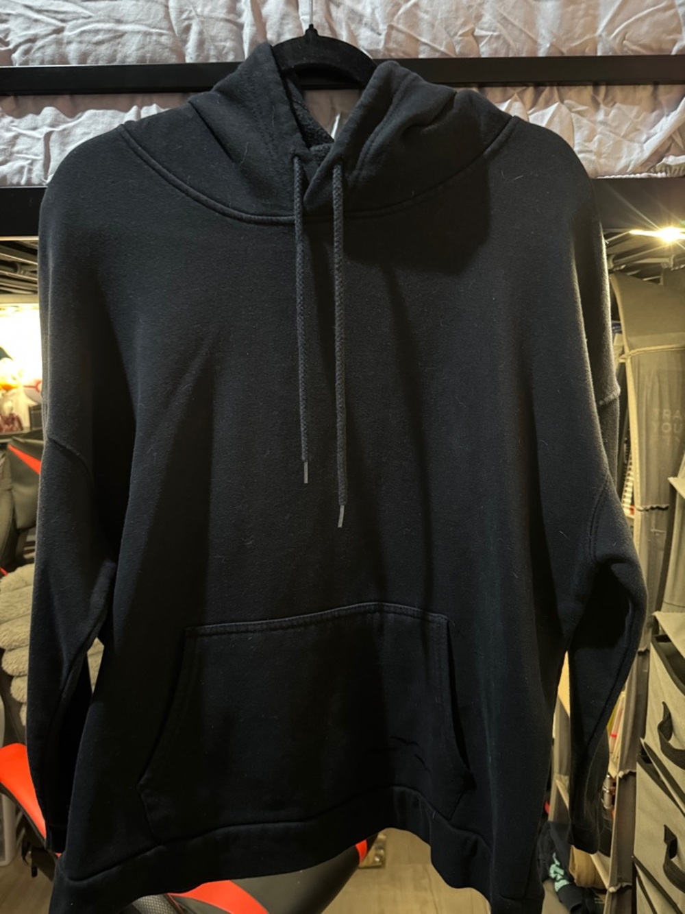 Women's Black Relaxed Hoodie Sweatshirt